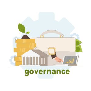 Environment, social and governance flat concept